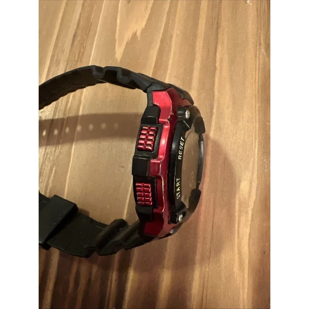 Unbranded Red And Black Modded Sports Watch screen protector on
